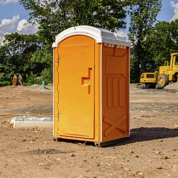 how often are the portable restrooms cleaned and serviced during a rental period in Wolf Point